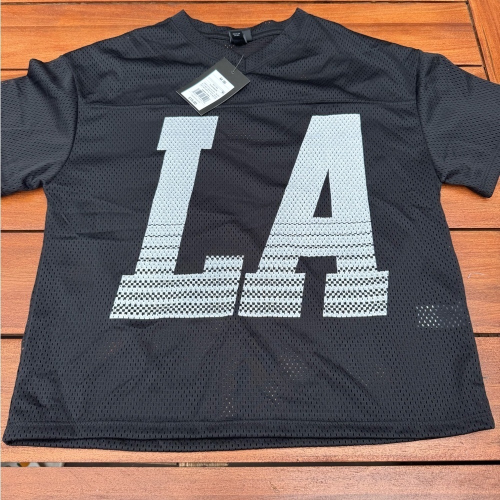 Art Class Black Mesh LA Kids Shirt Size 8 NWT